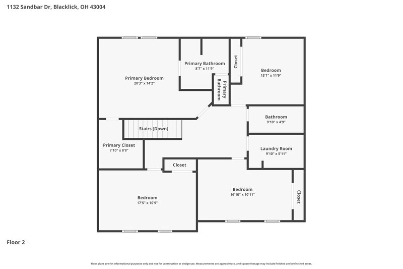 2,875/Mo, 1132 Sandbar Dr Blacklick, OH 43004 Floor Plan View 3