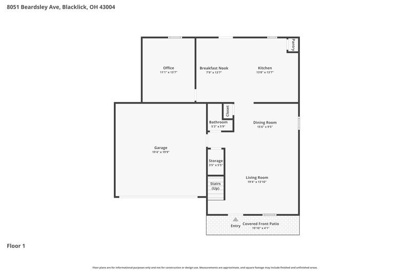 2,605/Mo, 8051 Beardsley Ave Blacklick, OH 43004 Floor Plan View