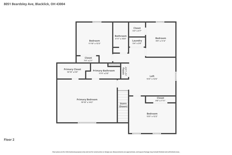 2,605/Mo, 8051 Beardsley Ave Blacklick, OH 43004 Floor Plan View 2