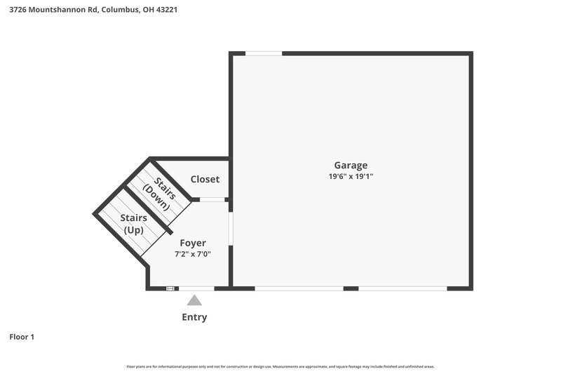 2,625/Mo, 3726 Mountshannon Columbus, OH 43221 Floorplan View 3
