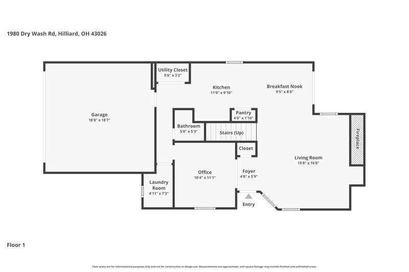2,445/Mo, 1980 Dry Wash Rd Hilliard, OH 43026 Floor Plan View