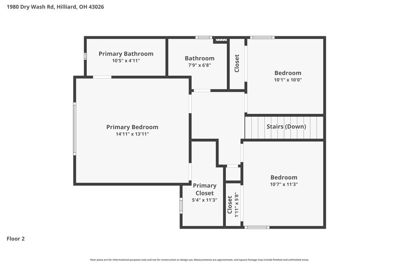 2,445/Mo, 1980 Dry Wash Rd Hilliard, OH 43026 Floor Plan View 2