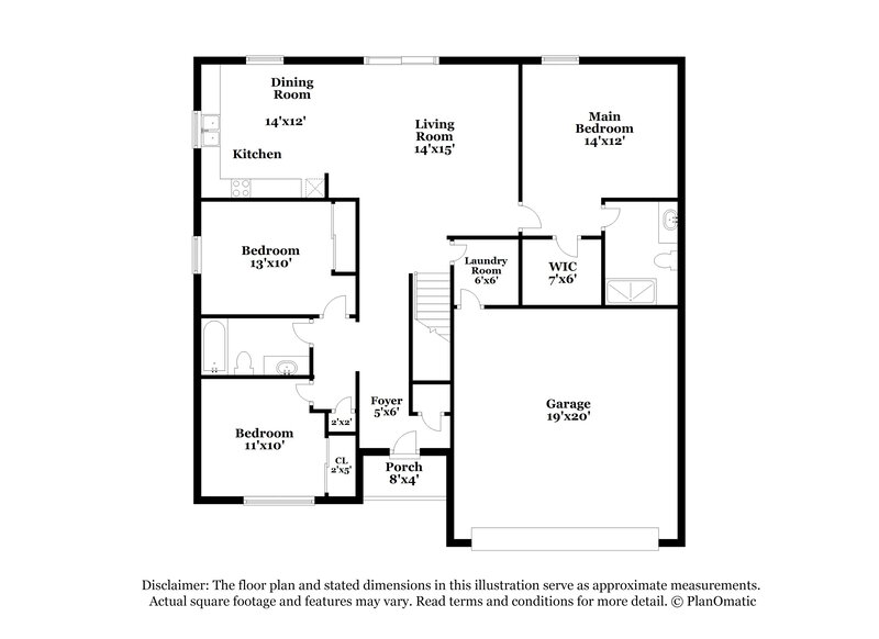 1,880/Mo, 1420 Trabue Woods Blvd Columbus, OH 43228 Floor Plan View