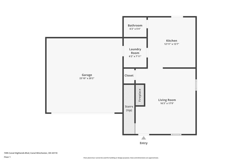 2,100/Mo, 7495 Canal Highlands Blvd Canal Winchester, OH 43110 Floor Plan View