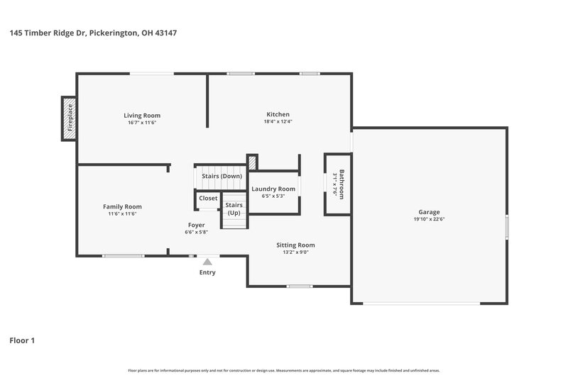 2,600/Mo, 145 Timber Ridge Dr Pickerington, OH 43147 Floor Plan View