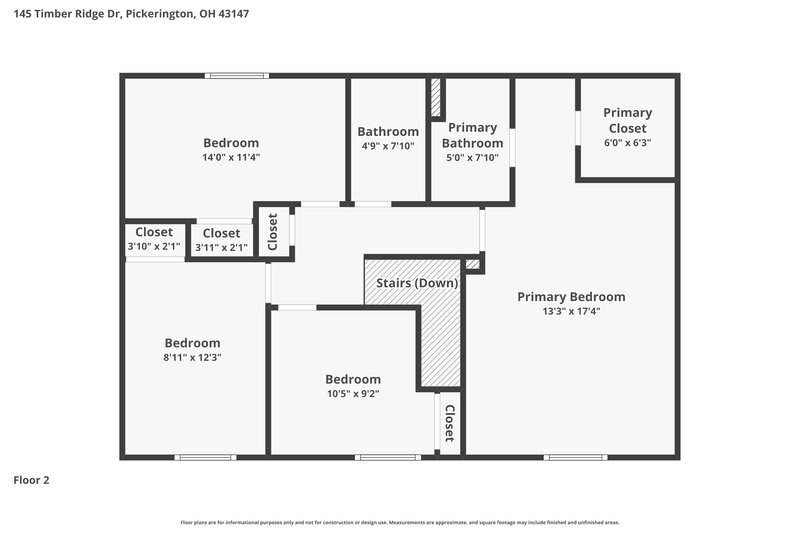 2,600/Mo, 145 Timber Ridge Dr Pickerington, OH 43147 Floor Plan View 2