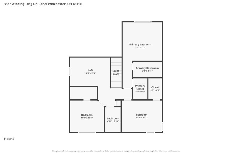 2,230/Mo, 3827 Winding Twig Dr Canal Winchester, OH 43110 Floorplan View