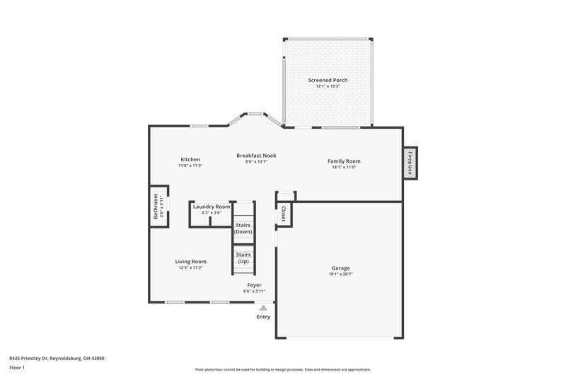 2,240/Mo, 8435 Priestley Dr Reynoldsburg, OH 43068 Floor Plan View 2