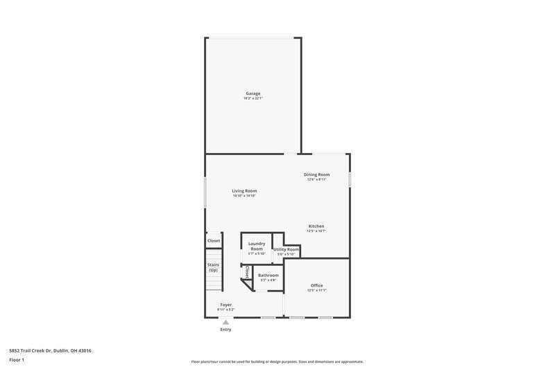 2,390/Mo, 5852 Trail Creek Dr Dublin, OH 43016 Floor Plan View