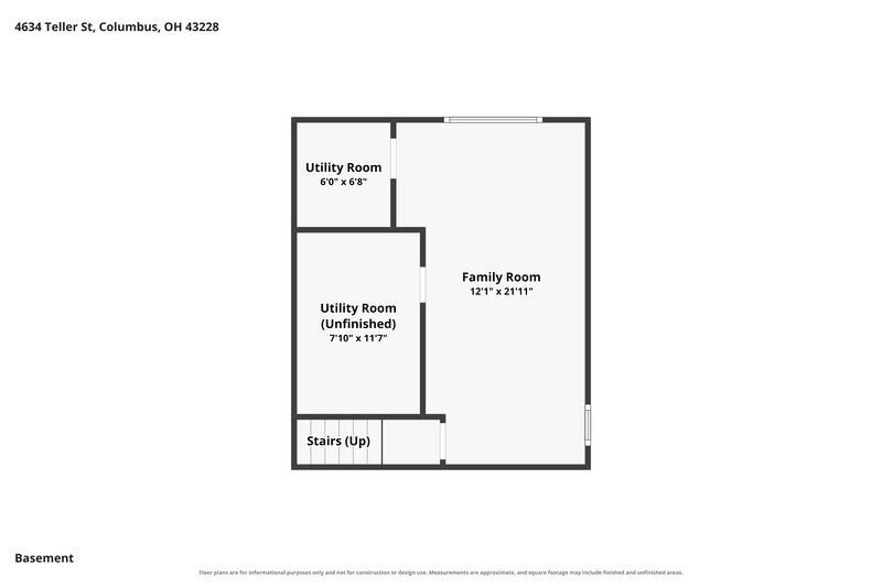 2,460/Mo, 4634 Teller St Columbus, OH 43228 Floor Plan View