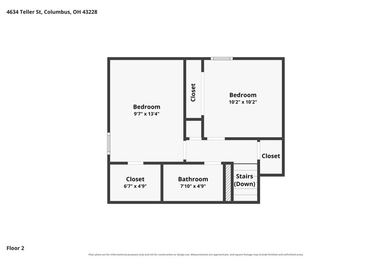 2,460/Mo, 4634 Teller St Columbus, OH 43228 Floor Plan View 3
