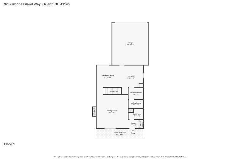 2,315/Mo, 9202 Rhode Island Way Orient, OH 43146 Floorplan View