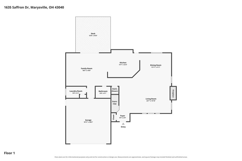 2,845/Mo, 1635 Saffron Dr Marysville, OH 43040 Floor Plan View 2