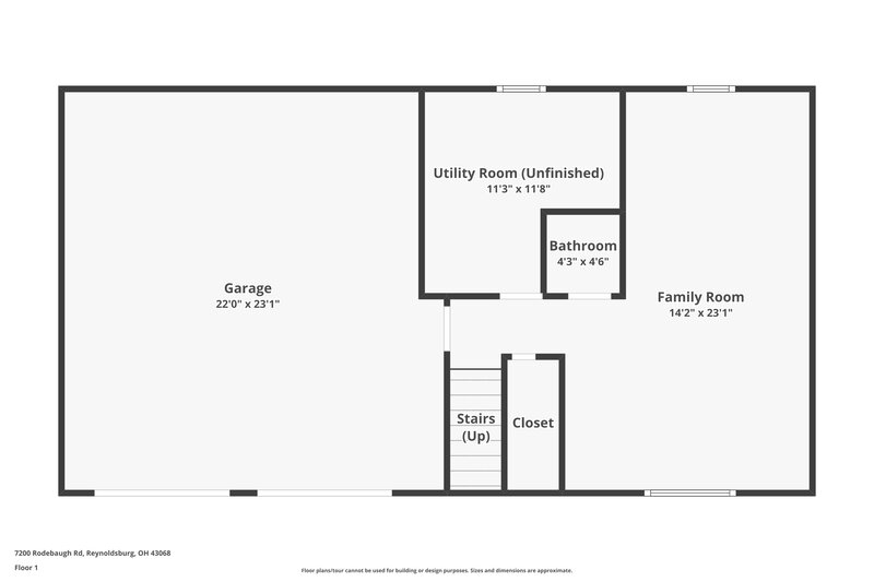 2,200/Mo, 7200 Rodebaugh Rd Reynoldsburg, OH 43068 Floor Plan View
