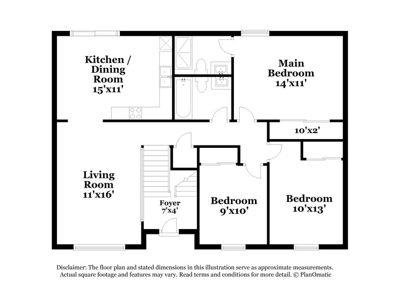 1,905/Mo, 1365 Randan Dr Columbus, OH 43207 Floor Plan View