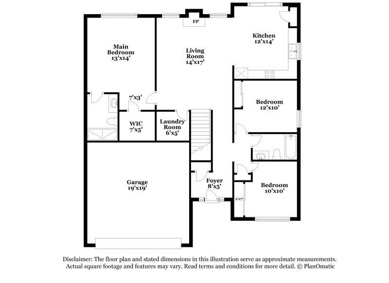 1,750/Mo, 1891 Brandigen Ln Columbus, OH 43228 Floor Plan View