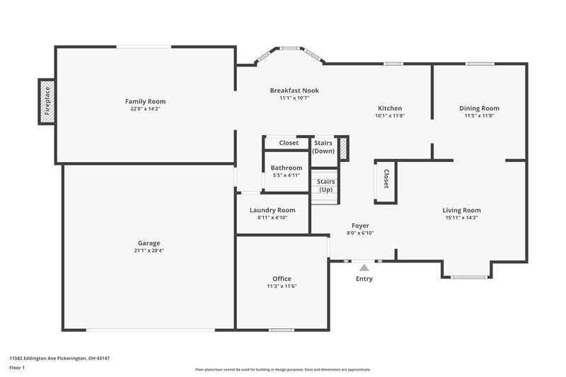 2,700/Mo, 11582 Eddington Ave Pickerington, OH 43147 Floor Plan View