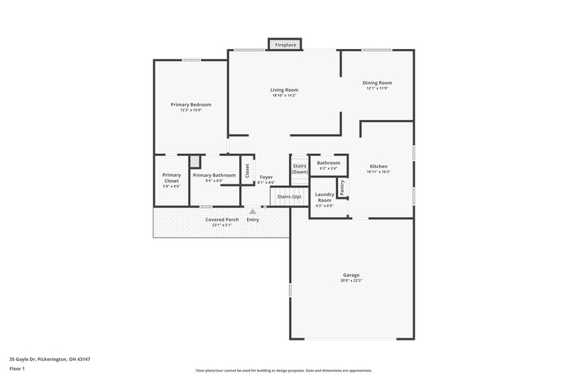2,405/Mo, 35 Gayle Dr Pickerington, OH 43147 Floor Plan View 2