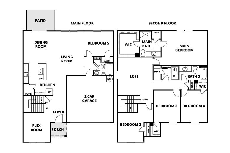Floorplan: Name: E1-Galileo, Beds: 5, Baths: 3.0, Sqft: 2722