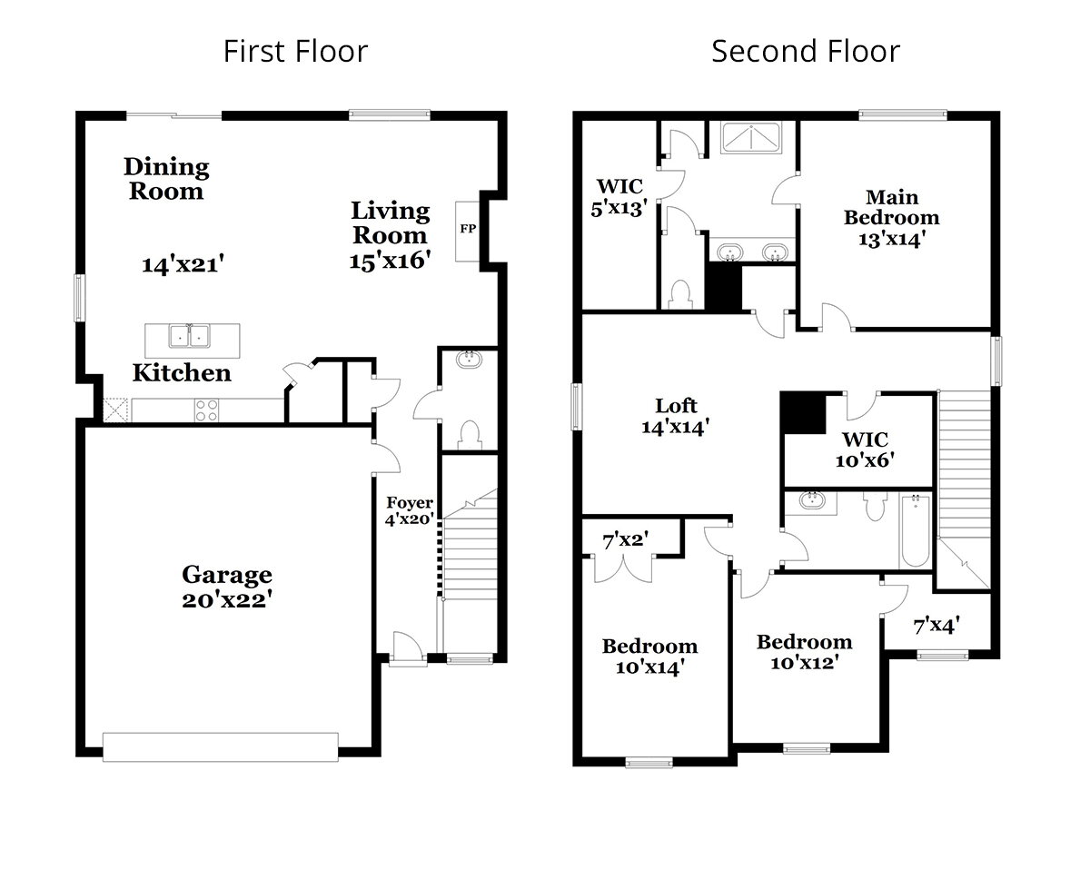Floorplan: Name: C3-Kephart, Beds: 3, Baths: 2.5, Sqft: 1939