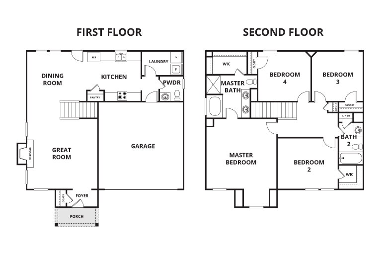 Floorplan: Name: D1-1856, Beds: 4, Baths: 2.5, Sqft: 2261