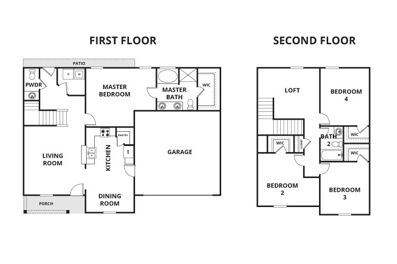 Floorplan: Name: D2-The Abby, Beds: 4, Baths: 2.5, Sqft: 2285