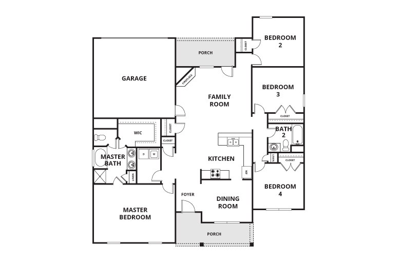 Floorplan: Name: D5-The Vanderbilt, Beds: 4, Baths: 2.0, Sqft: 2531