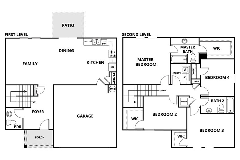 Floorplan: Name: D1-Copernicus, Beds: 4, Baths: 2.5, Sqft: 1801