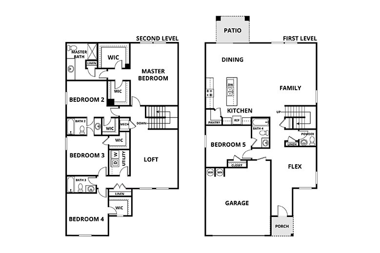 Floorplan: Name: E3-Eclipse, Beds: 5, Baths: 4.5, Sqft: 3131
