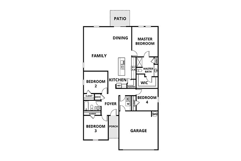 Floorplan: Name: D6-Firefly, Beds: 4, Baths: 2.0, Sqft: 1827