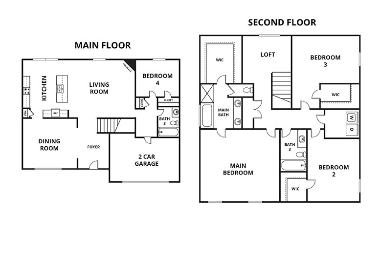 Floorplan: Name: D3-Landon 2, Beds: 4, Baths: 3.0, Sqft: 2517