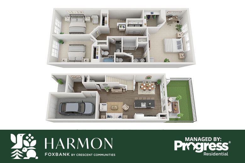 Floorplan: Name: C3-Unity, Beds: 3, Baths: 2.5, Sqft: 1600