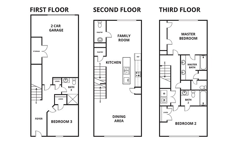 Floorplan: Name: C3-Henley II Exterior, Beds: 3, Baths: 3.5, Sqft: 1584