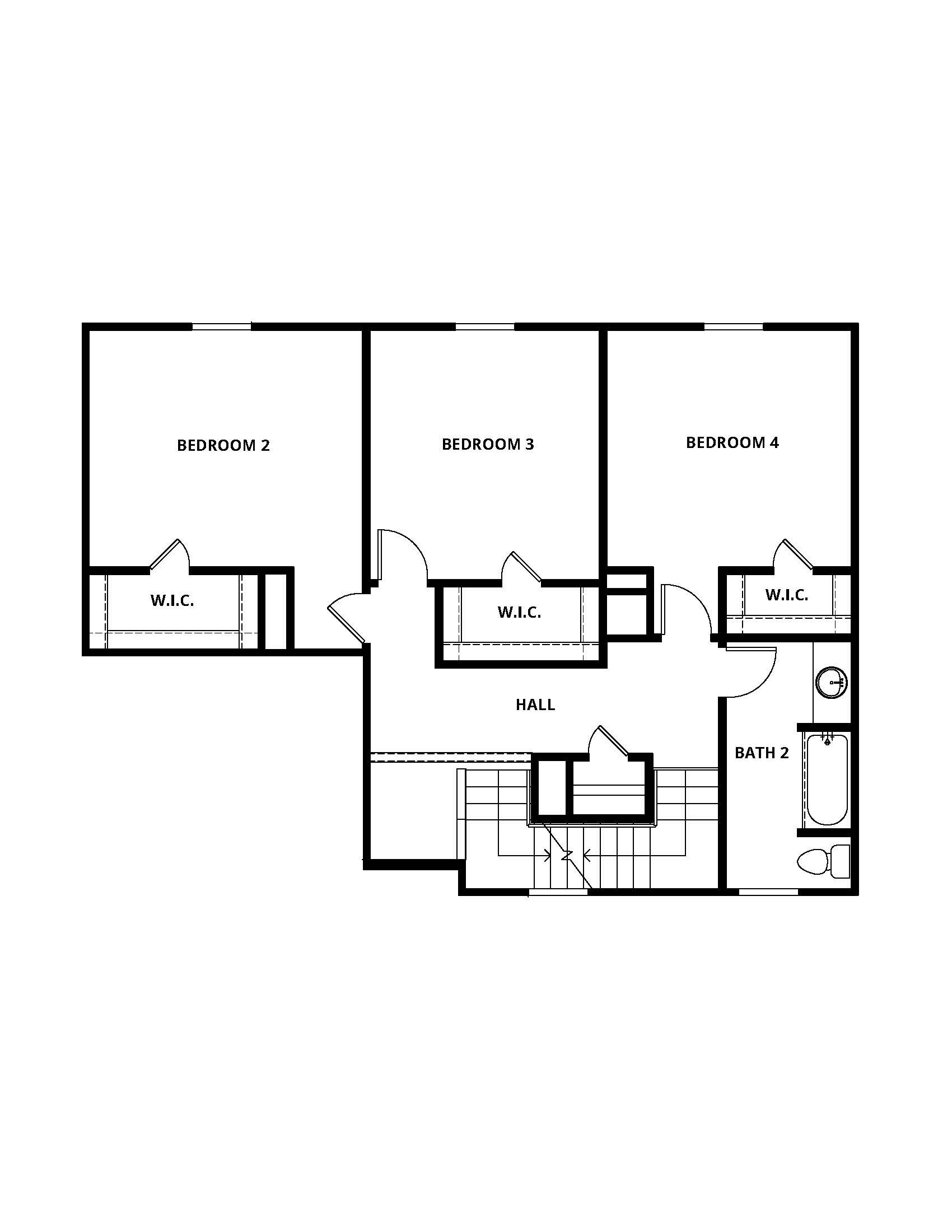 Floorplan: Name: D3-Cypress, Beds: 4, Baths: 2.5, Sqft: 2173