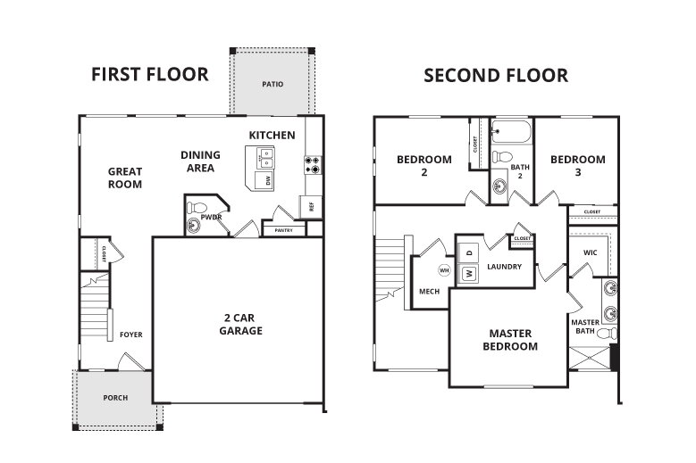 Floorplan: Name: C4-Madison, Beds: 3, Baths: 2.5, Sqft: 1468
