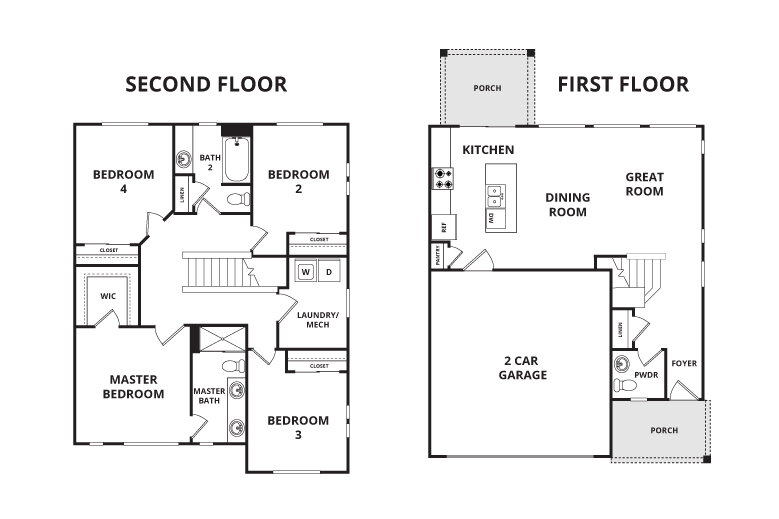 Floorplan: Name: D3-Dahlia, Beds: 4, Baths: 2.5, Sqft: 1567