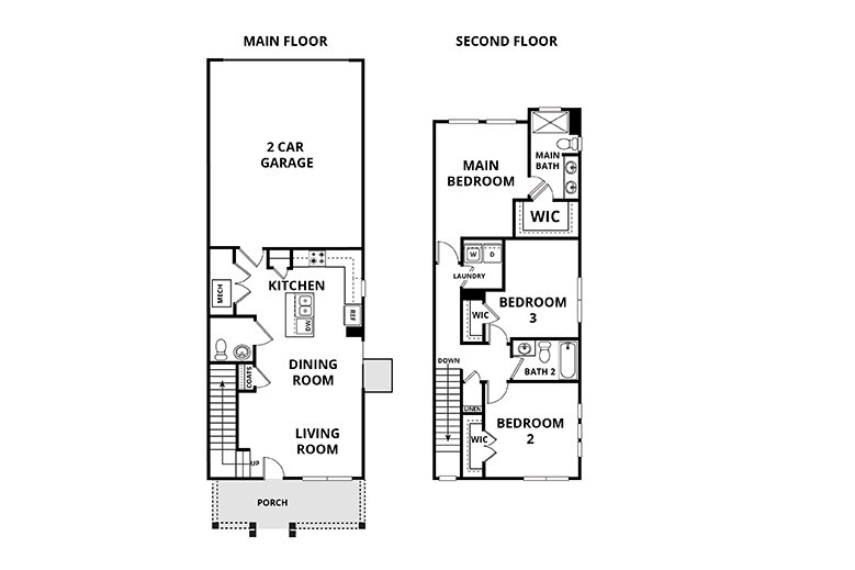 Floorplan: Name: C1-Augusta, Beds: 3, Baths: 2.5, Sqft: 1503