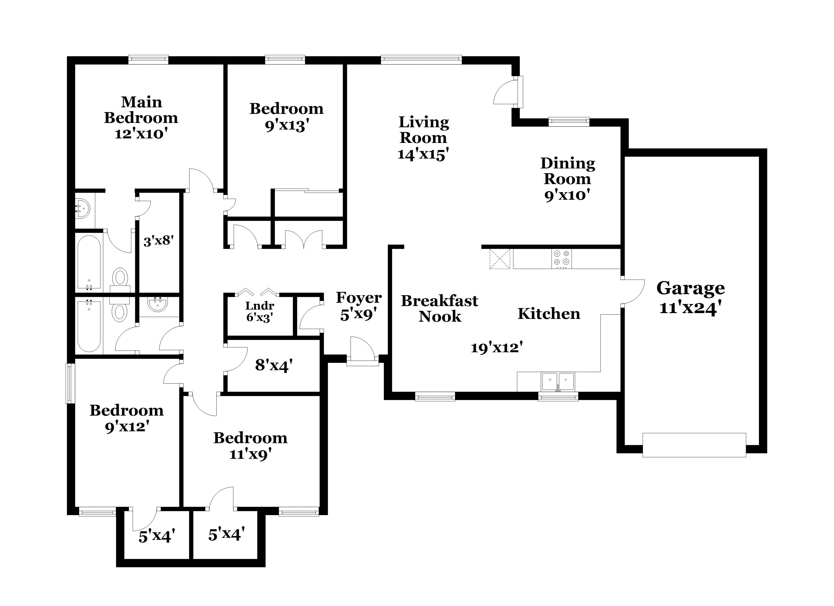 Floorplan: Name: D1, Beds: 4, Baths: 2.0, Sqft: 1546