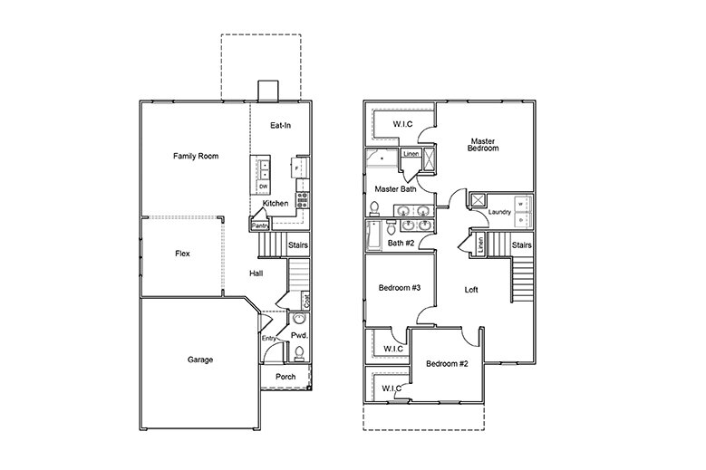 Floorplan: Name: C1-Kershaw, Beds: 3, Baths: 2.5, Sqft: 1951
