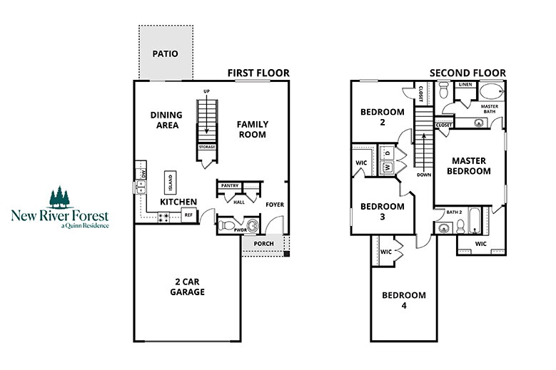 Floorplan: Name: D1-Sapelo, Beds: 4, Baths: 2.5, Sqft: 1902