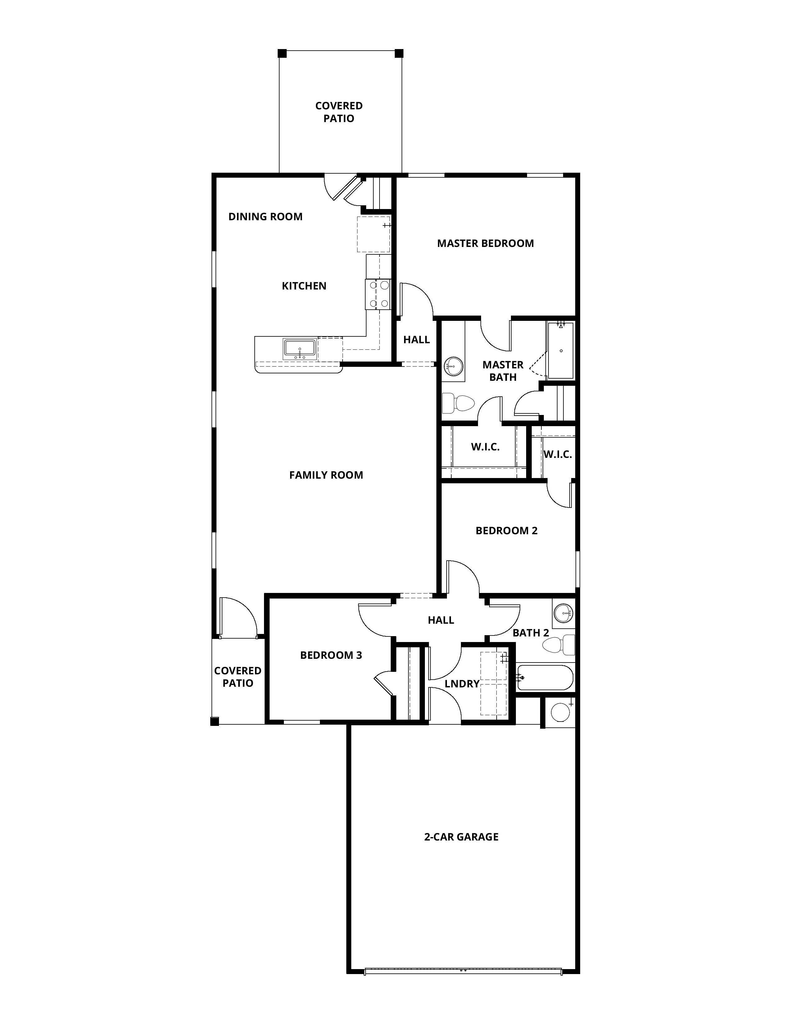 Floorplan: Name: C1-Archer, Beds: 3, Baths: 2.0, Sqft: 1306