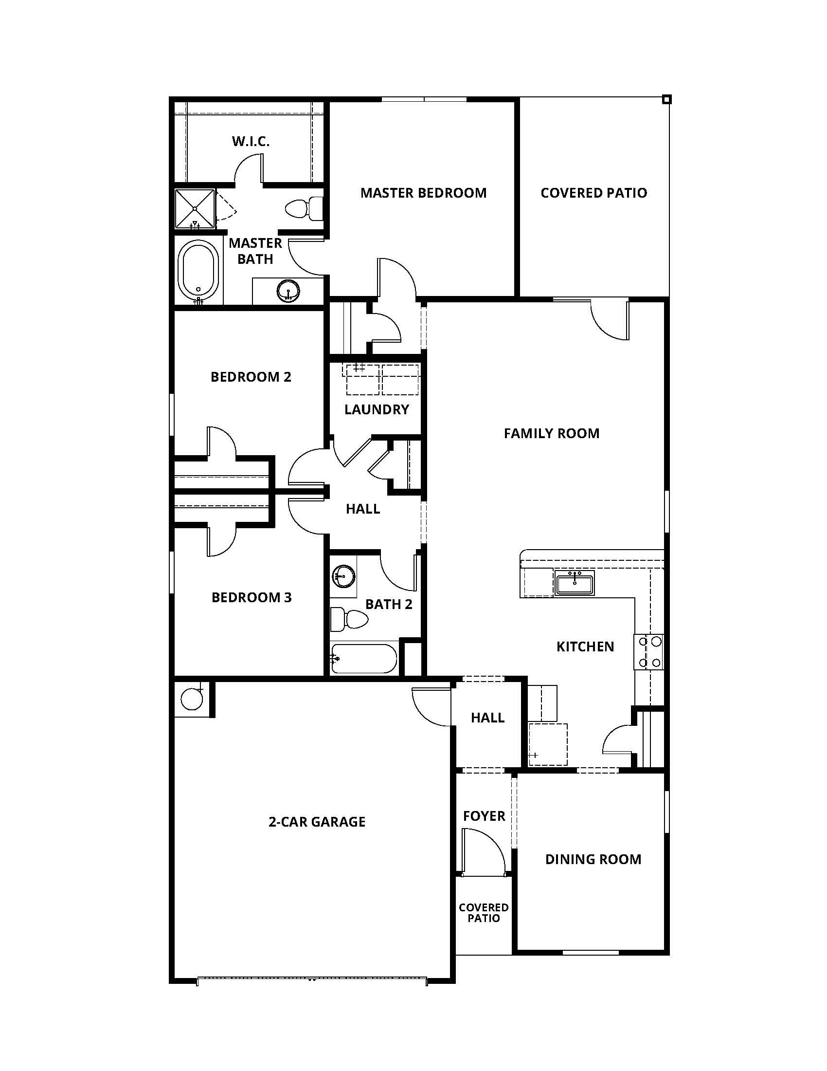 Floorplan: Name: C2-Maple, Beds: 3, Baths: 2.0, Sqft: 1552