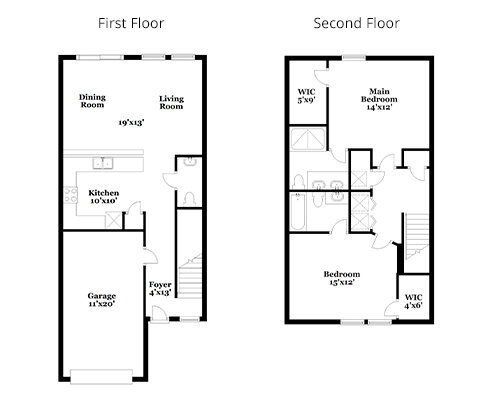 Floorplan: Name: B1-Canary, Beds: 2, Baths: 2.5, Sqft: 1239