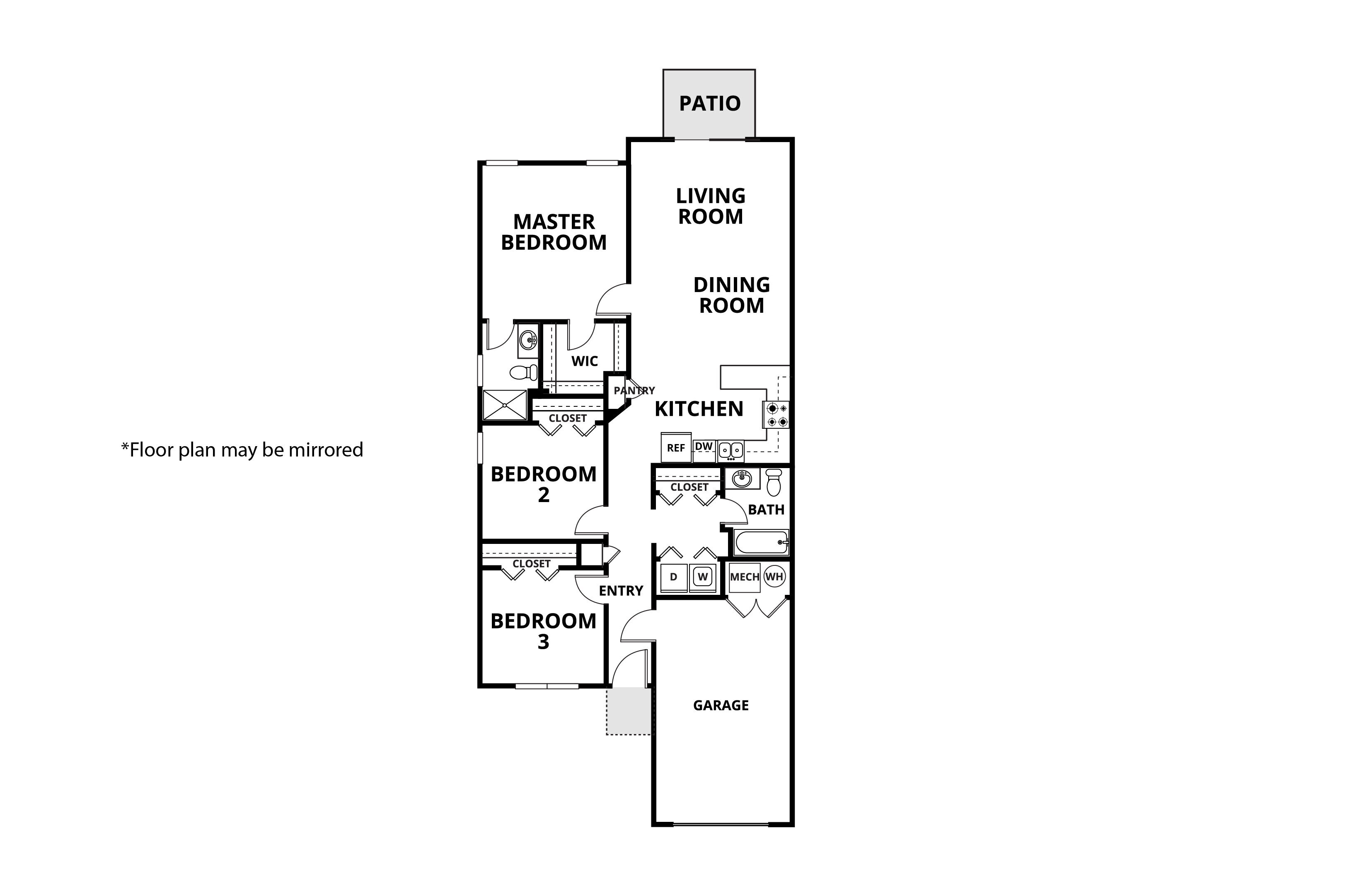 Floorplan: Name: C1-CC, Beds: 3, Baths: 2.0, Sqft: 1177