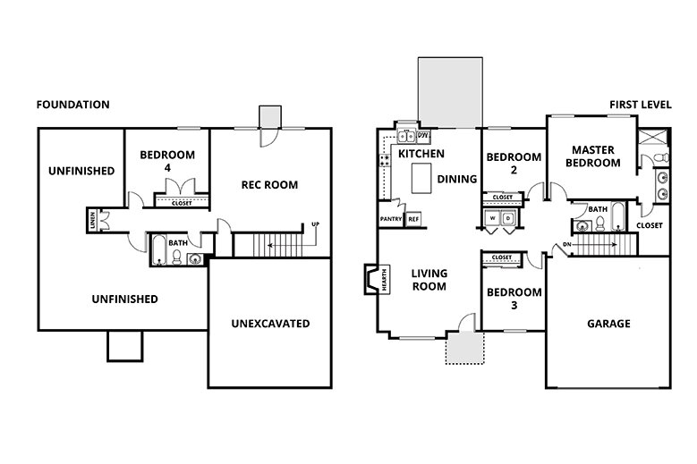 Floorplan: Name: D2-Brookfield, Beds: 4, Baths: 3.0, Sqft: 2024
