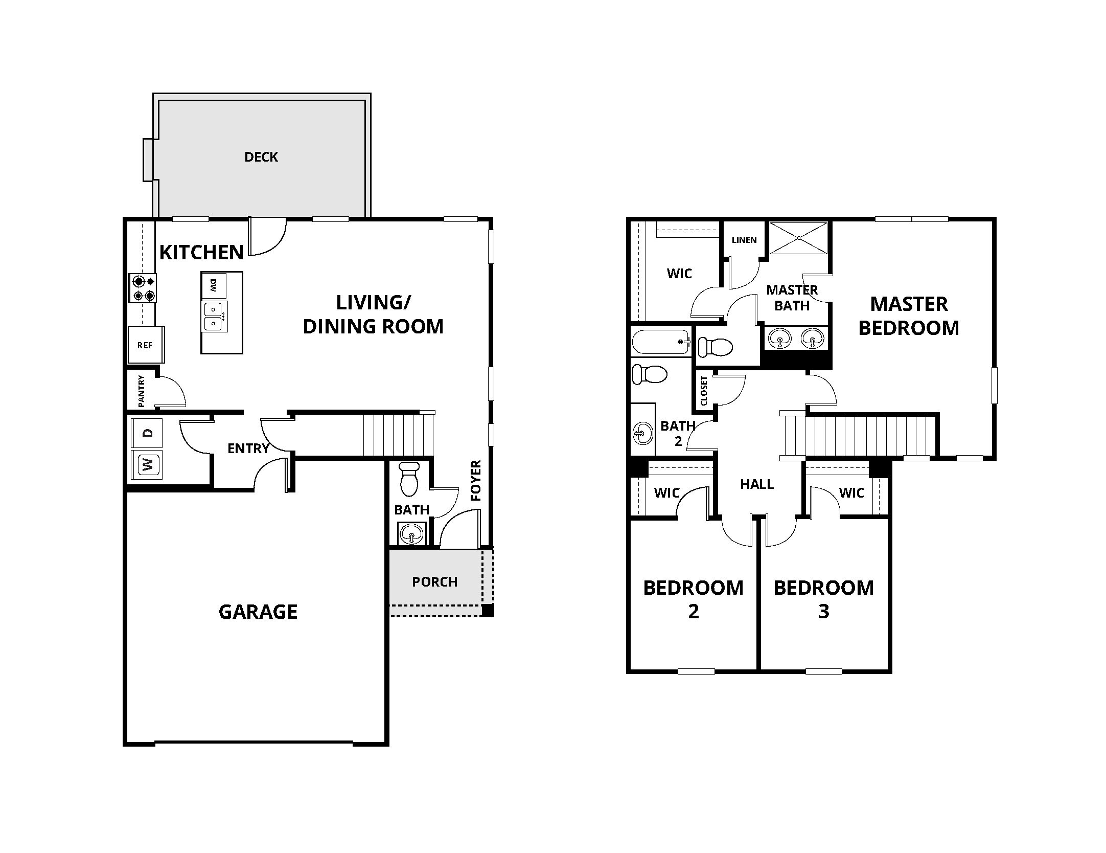 Floorplan: Name: C1-Foster, Beds: 3, Baths: 2.5, Sqft: 1590