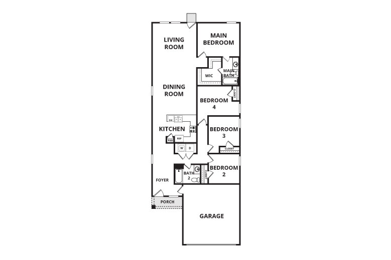 Floorplan: Name: D4-Drexel, Beds: 4, Baths: 2.0, Sqft: 1627