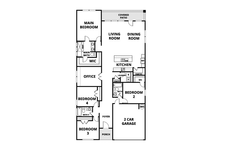 Floorplan: Name: D4-Langley, Beds: 4, Baths: 3.0, Sqft: 2303