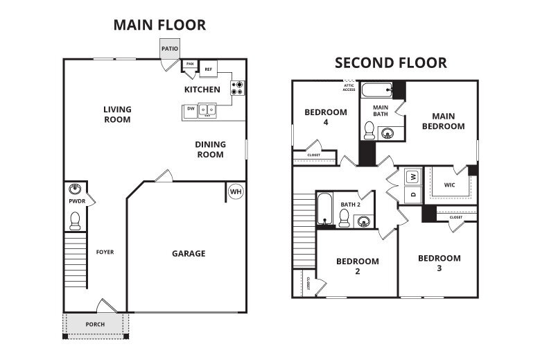 Floorplan: Name: D7-Harland, Beds: 4, Baths: 2.5, Sqft: 1687