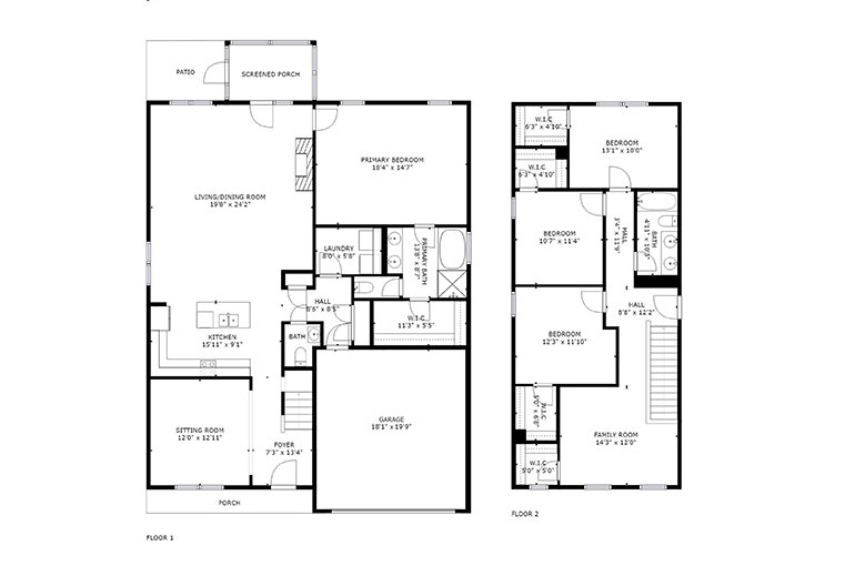 Floorplan: Name: D4-Pickens, Beds: 4, Baths: 2.5, Sqft: 2443